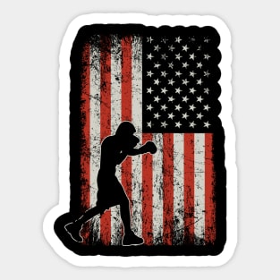 USA Flag Boxing Sticker